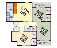 大阪府高石市綾園5丁目(マンション)の賃貸物件の間取り