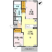 大阪府堺市西区鳳西町3丁(アパート)の賃貸物件の間取り