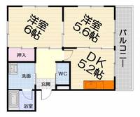 大阪府堺市中区深阪3丁(アパート)の賃貸物件の間取り