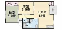 大阪府堺市西区浜寺船尾町東3丁(アパート)の賃貸物件の間取り