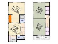 大阪府堺市西区鳳南町2丁(一戸建)の賃貸物件の間取り