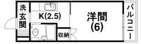 コーポ福元206の間取り