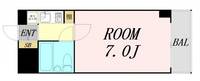 大阪府大阪市都島区都島本通3丁目(マンション)の賃貸物件の間取り