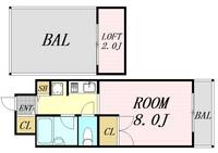 ミールズ江坂の間取り