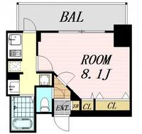 大阪府吹田市江坂町1丁目(マンション)の賃貸物件の間取り