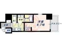 エスリード大阪上本町ブランシュ606の間取り