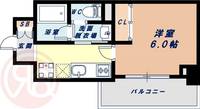 大阪府大阪市西区新町4丁目(マンション)の賃貸物件の間取り