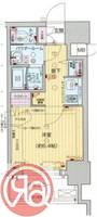 大阪府大阪市浪速区敷津西1丁目(マンション)の賃貸物件507の間取り