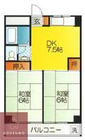 レジデンス鶴美5-Dの間取り