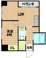 大阪府大阪市浪速区塩草3丁目(マンション)の賃貸物件の間取り