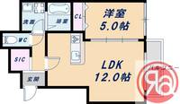 堺市堺区大浜中町 新築アパートの間取り