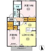 サンパティーク C棟201の間取り
