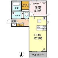 岡山県倉敷市浦田(アパート)の賃貸物件の間取り