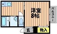 岡山県倉敷市中畝5丁目(アパート)の賃貸物件201の間取り