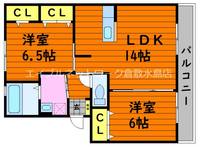岡山県倉敷市連島町連島(アパート)の賃貸物件205の間取り
