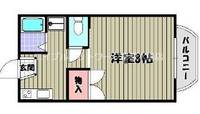 岡山県玉野市田井3丁目(アパート)の賃貸物件101の間取り