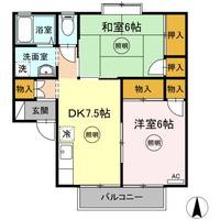 シーサイドハイツ松井 B棟203の間取り