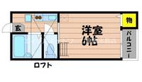 岡山県倉敷市玉島長尾(アパート)の賃貸物件の間取り