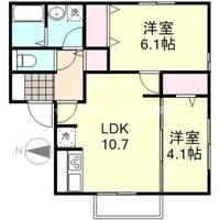 岡山県倉敷市真備町尾崎(アパート)の賃貸物件の間取り