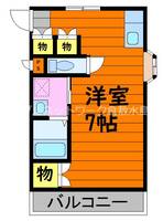 岡山県倉敷市玉島爪崎(アパート)の賃貸物件Dの間取り