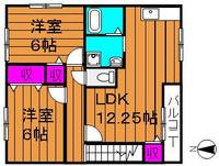 岡山県倉敷市児島下の町7丁目(アパート)の賃貸物件202号室の間取り