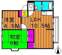 岡山県倉敷市広江6丁目(アパート)の賃貸物件B202号室の間取り