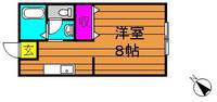 岡山県倉敷市福田町古新田(アパート)の賃貸物件A205号室の間取り