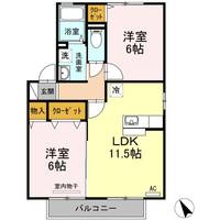 岡山県倉敷市福田町古新田(アパート)の賃貸物件の間取り