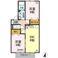 岡山県倉敷市福田町古新田(アパート)の賃貸物件の間取り