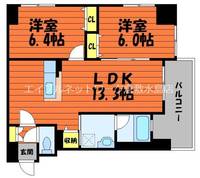 COCO川西町202の間取り