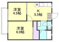 岡山県浅口市鴨方町六条院東(アパート)の賃貸物件202の間取り