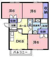 岡山県岡山市南区箕島(アパート)の賃貸物件105の間取り