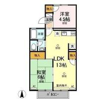 セジュール三島 B棟の間取り
