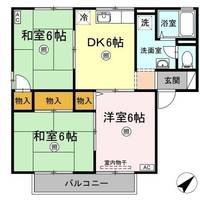 岡山県倉敷市児島阿津1丁目(アパート)の賃貸物件202の間取り