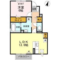 岡山県浅口市鴨方町鴨方(アパート)の賃貸物件の間取り