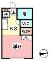 岡山県倉敷市連島町連島(アパート)の賃貸物件203の間取り
