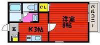 岡山県倉敷市児島下の町2丁目(アパート)の賃貸物件の間取り