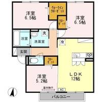 岡山県倉敷市北畝1丁目(アパート)の賃貸物件の間取り
