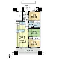 岡山県倉敷市鶴形1丁目(マンション)の賃貸物件0403の間取り