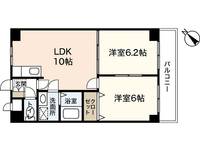 岡山県岡山市南区大福(マンション)の賃貸物件202の間取り