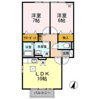 セジュールミゾカワ Bの間取り