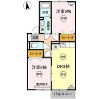 セジュール松縄 B棟B102 の間取り