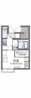 岡山県浅口市鴨方町鴨方(アパート)の賃貸物件105の間取り