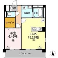 岡山県倉敷市北畝6丁目(アパート)の賃貸物件201の間取り
