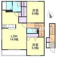 岡山県倉敷市連島中央5丁目(アパート)の賃貸物件の間取り