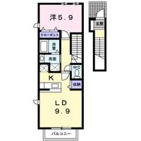 コーポフォレストⅡ Aの間取り