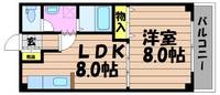 岡山県倉敷市連島中央2丁目(アパート)の賃貸物件206の間取り