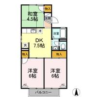 ドミール平野 B棟の間取り