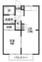 山根ハイツ205の間取り