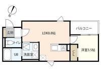 岡山県岡山市南区大福(アパート)の賃貸物件の間取り